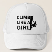 Klimmen als een meisje rotsklimmen vrouw trucker pet (Voorkant)