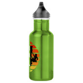 Klimmen als een meisje rotsklimmen vrouw waterfles  (Rechts)