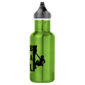 Klimmen als een meisje rotsklimmen vrouw waterfles  (Rechts)