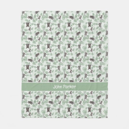 Klimmen baby bruine beren fleece deken (Voorkant)