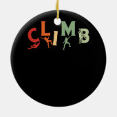 Klimmen Boulder Rock Klimmer Extreme Klimmen Keramisch Ornament (Achterkant)