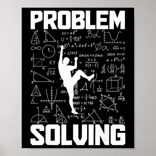 Klimmen Boulderen Probleemoplossing Klimmer Boulde Poster (Voorkant)