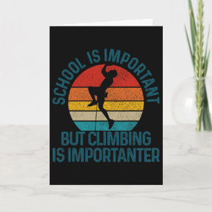 Klimmen Boulderen Vintage Spreuk Funny Klimmen  Kaart