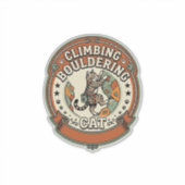 Klimmen Bouldering Kat Klimmen Bouldering Kat Vi Sticker (Voorkant)