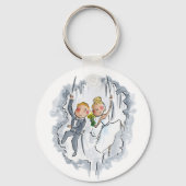 Klimmen bruiloft paar sleutelhanger (Voorkant)