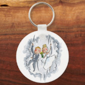 Klimmen bruiloft paar sleutelhanger (Voorkant)