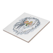 Klimmen bruiloft paar tegeltje (Zijkant)