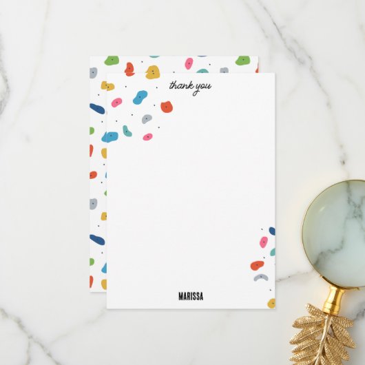 Klimmen Cute Kinderen Kleurrijk Bedankkaart (Voorkant / Achterkant in situ)