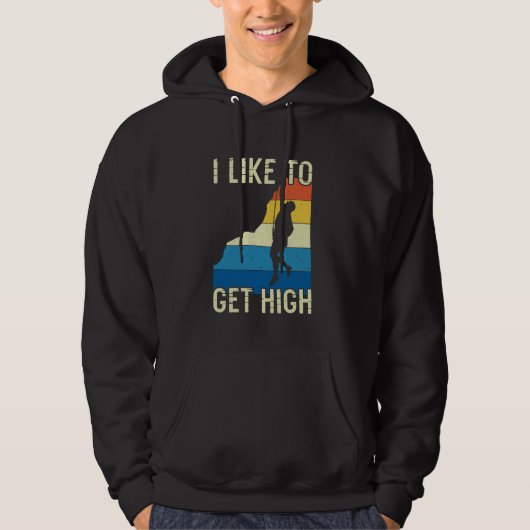 klimmen doe ik graag hoog hoodie (Voorkant)
