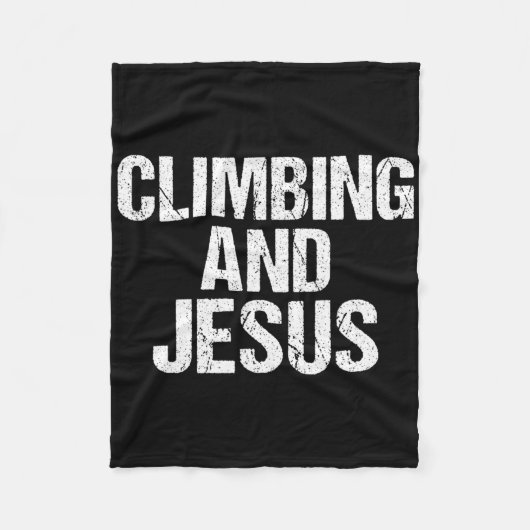 Klimmen En Jezus Boom Rotsklimmer Fleece Deken (Voorkant)