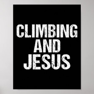 Klimmen En Jezus Boom Rotsklimmer Poster