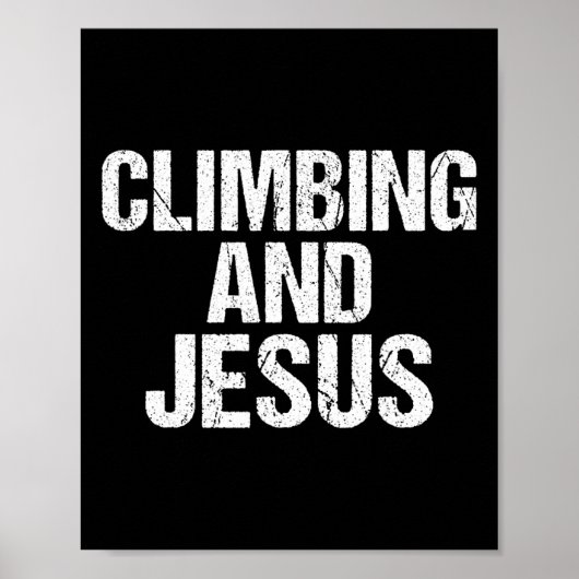 Klimmen En Jezus Boom Rotsklimmer Poster (Voorkant)