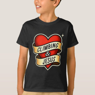Klimmen En Jezus Christelijk T-shirt