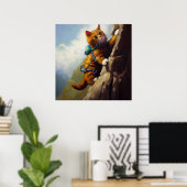 klimmen in kattenrots poster (Thuiskantoor)