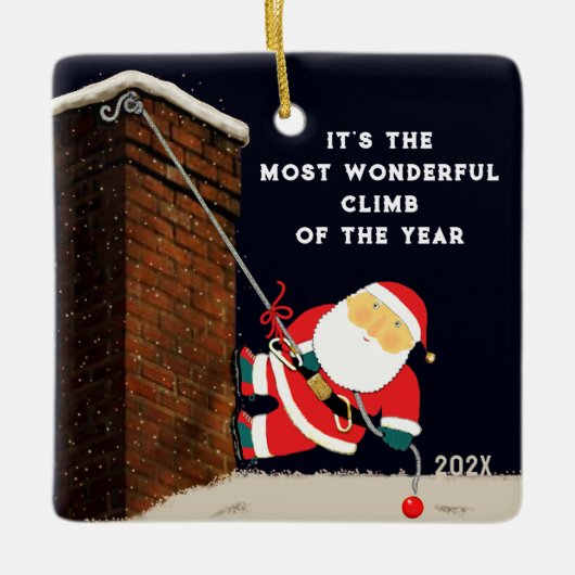 Klimmen Kerst Collectie Keramisch Ornament (Voorkant)