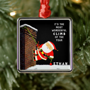 Klimmen Kerst Collectie Metalen Ornament