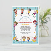 Klimmen Kinder uitnodiging (Staand voorkant)