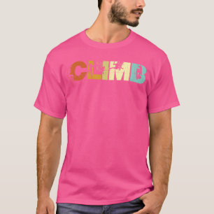 Klimmen Klim Letters Retro Rotsbeklimmer Vrouwen G T-shirt