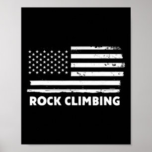 Klimmen Leven Usa Vlag Patriottisch Sport Ontwerp Poster