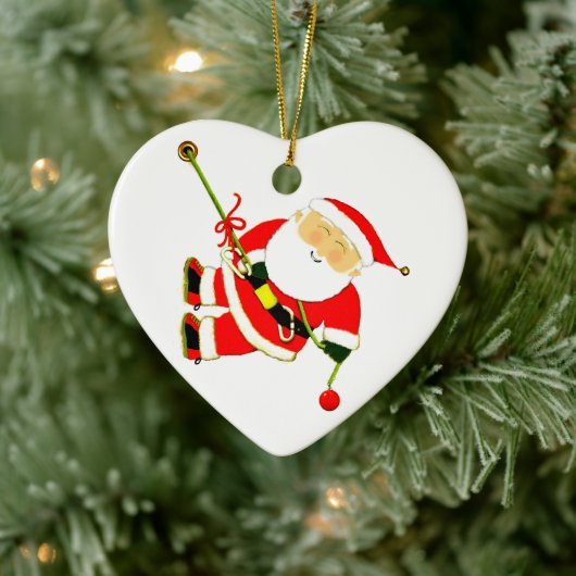 Klimmen met Kerst Keramisch Ornament (Boom)