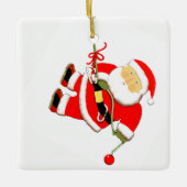 Klimmen met Kerst Keramisch Ornament (Voorkant)