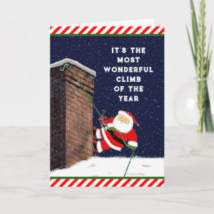 Klimmen met Kerstmis Feestdagen Kaart