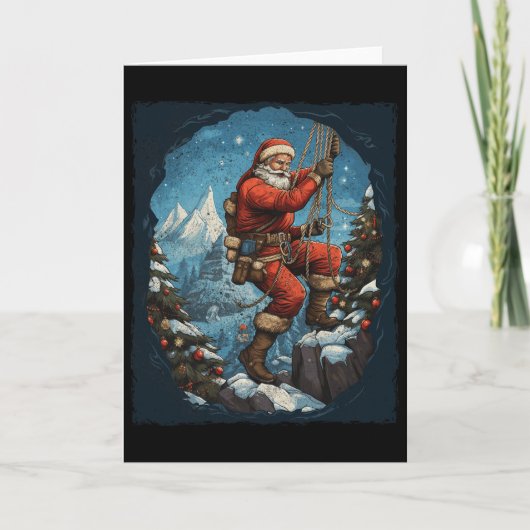 Klimmen met Kerstmis Kaart (Voorkant)
