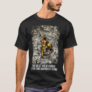 Klimmen naar de bergtop t-shirt