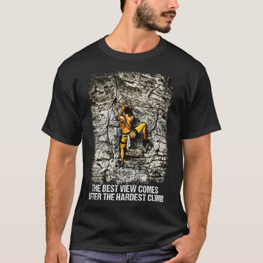 Klimmen naar de bergtop t-shirt (Voorkant)