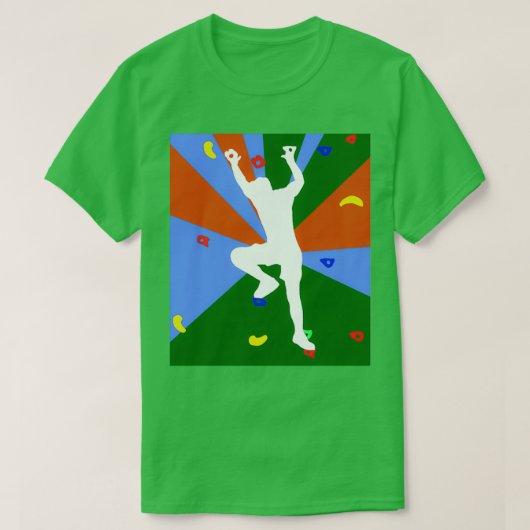 Klimmen of smeden van Mann op de klimmuur T-shirt (Design voorkant)