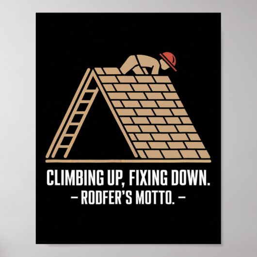 Klimmen Omhoog, Vaste Verankering - Moedig Dakdekk Poster (Voorkant)