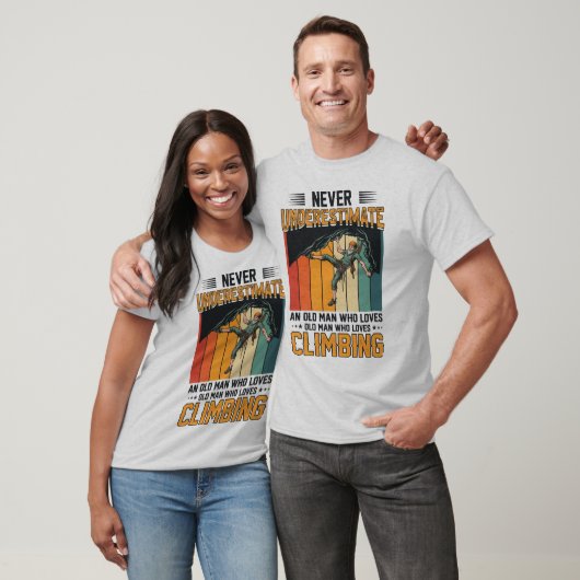 Klimmen Onderschat Nooit Funny Retro T-Shirt (Unisex)