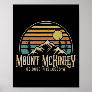 Klimmen op Mt. Mckinley Alaska Wandelen Klimmen op Poster