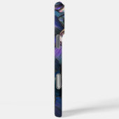 Klimmen Paarse White Roses Faux Glas in lood Case-Mate iPhone Case (Achterkant / Rechts)