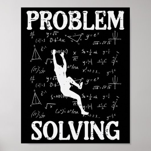 Klimmen Probleemoplossing Wiskundige Formules Funn Poster (Voorkant)