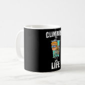 Klimmen Rock Bergen Klimmen Klimmer Gift Idee Koffiemok (Voorkant links)