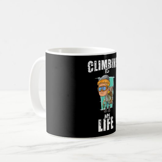 Klimmen Rock Bergen Klimmen Klimmer Gift Idee Koffiemok (Voorkant links)