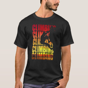 Klimmen Rock Sunset Climber Bouldering Bergen T-shirt