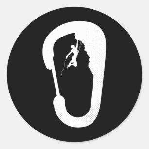 Klimmen Rotsberg Klimmer Carabiner Boulderen Ronde Sticker