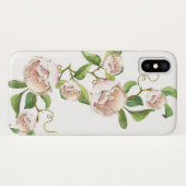 Klimmen Rozen Waterverf iPhone / iPad hoesje (Achterkant (horizontaal))