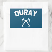 Klimmen van buitenijs rechthoekige sticker (Tas)