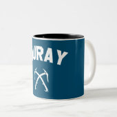 Klimmen van buitenijs tweekleurige koffiemok (Voorkant rechts)