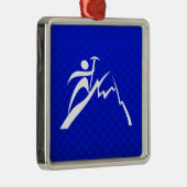 Klimmen van de blauwe bergen metalen ornament (Rechts)