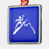 Klimmen van de blauwe bergen metalen ornament (Links)
