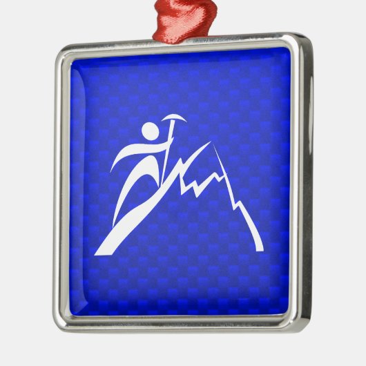 Klimmen van de blauwe bergen metalen ornament (Links)