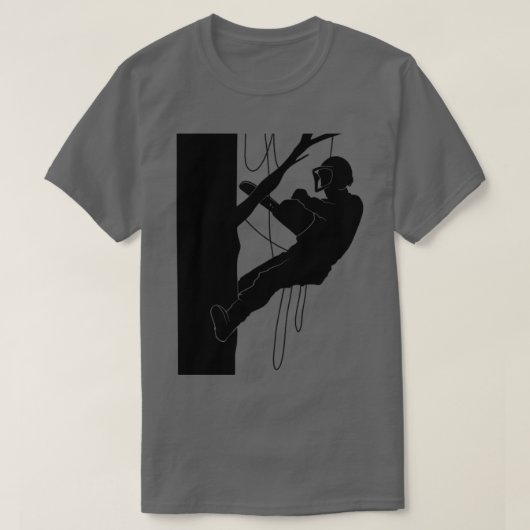Klimmen van de snijboom van de boomstam t-shirt (Design voorkant)