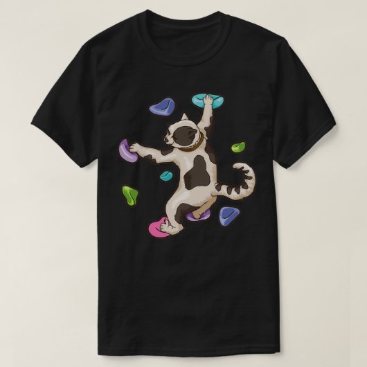 klimmen van schattig boulderende kat t-shirt (Design voorkant)