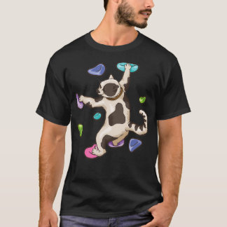 klimmen van schattig boulderende kat t-shirt
