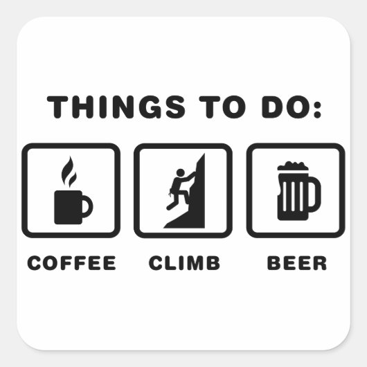 Klimmen Vierkante Sticker (Voorkant)