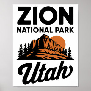 Klimmen Wandelen Kamperen Zion National Park Utah  Poster